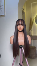 Load and play video in Gallery viewer, Human hair. Donor Bone Straight wig
